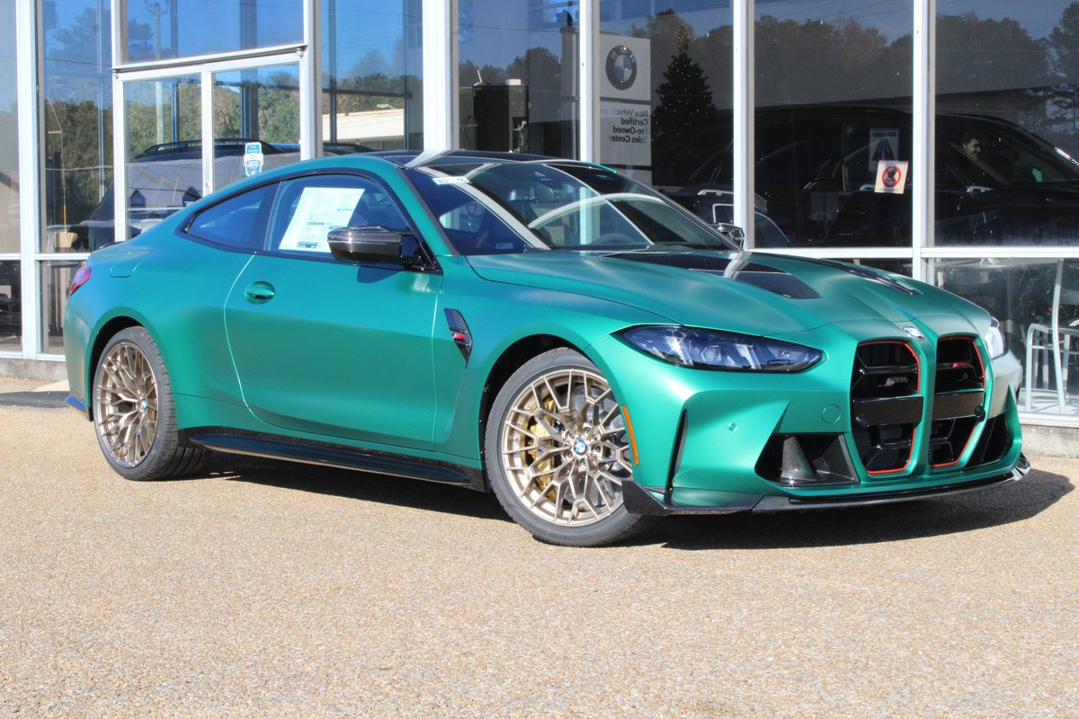 BMW_of_Meridian's tweet photo. The 2025 BMW M4 CS is Here!
This Beast is in Frozen Isle of Man Green BMW Individual Paint! The CS has a 3-liter M TwinPower Turbo Inline Six Cylinder with 543 HP and a 0 to 60 mph speed of 3.2 seconds!
601-483-8131
https://t.co/IIMYsjLOBT https://t.co/WEpXKf3eEd