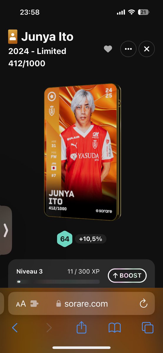 Calendrier de décembre #4
Tente de remporter le duo japonais du Stade de Reims Ito et Nakamura limited sur Sorare 

Pour participer : 
- RT / Like 
- être follow 

📅 Tas lundi matin 
❌ fin des participations lundi minuit 

Peace et Bonne chance 🍀