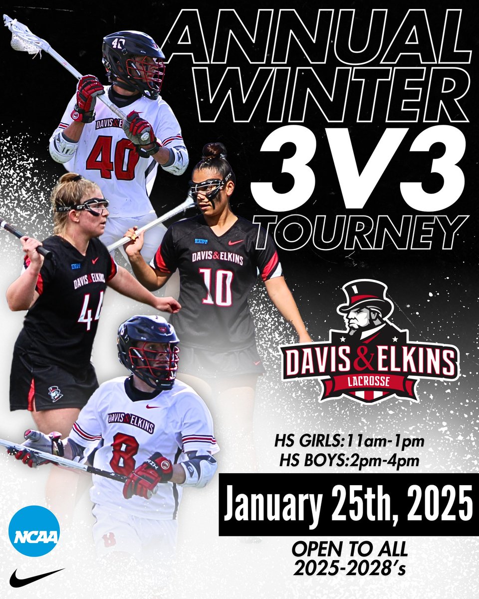 senatorwlax's tweet photo. Both D&E Lacrosse programs will be hosting their 4th annual boys and girls 3v3 high school tourney! Check out our respective bio links for more information and to sign up! All 2025-2028s are invited!!! #playD2 #DElax #rollsens https://t.co/BpdCZ6wM55