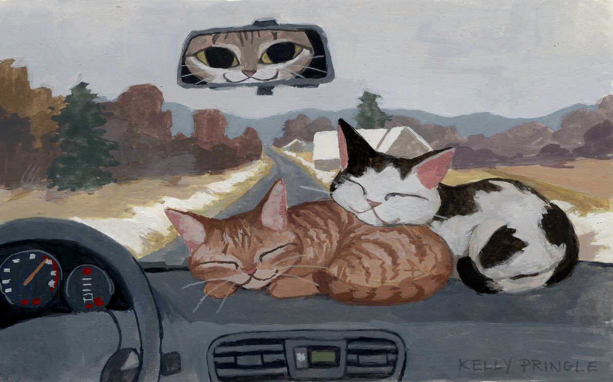 kellypringleart's tweet image. on a winter drive