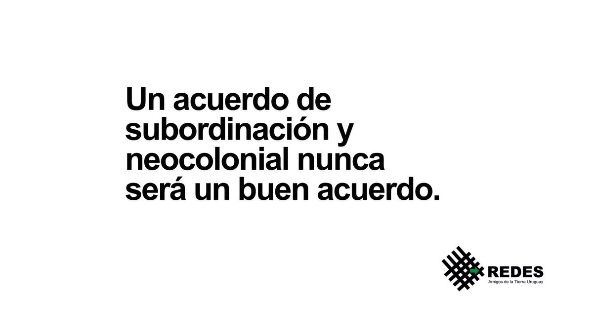 Son evidentes los rasgos neocoloniales del #TLC #UEMercosur. El último contenido revelado en 2019, en un contexto de total opacidad, marca escenarios de riesgos multidimensionales para las políticas públicas, los DDHH y la justicia ambiental.

Análisis👇
redes.org.uy/2023/07/31/un-…