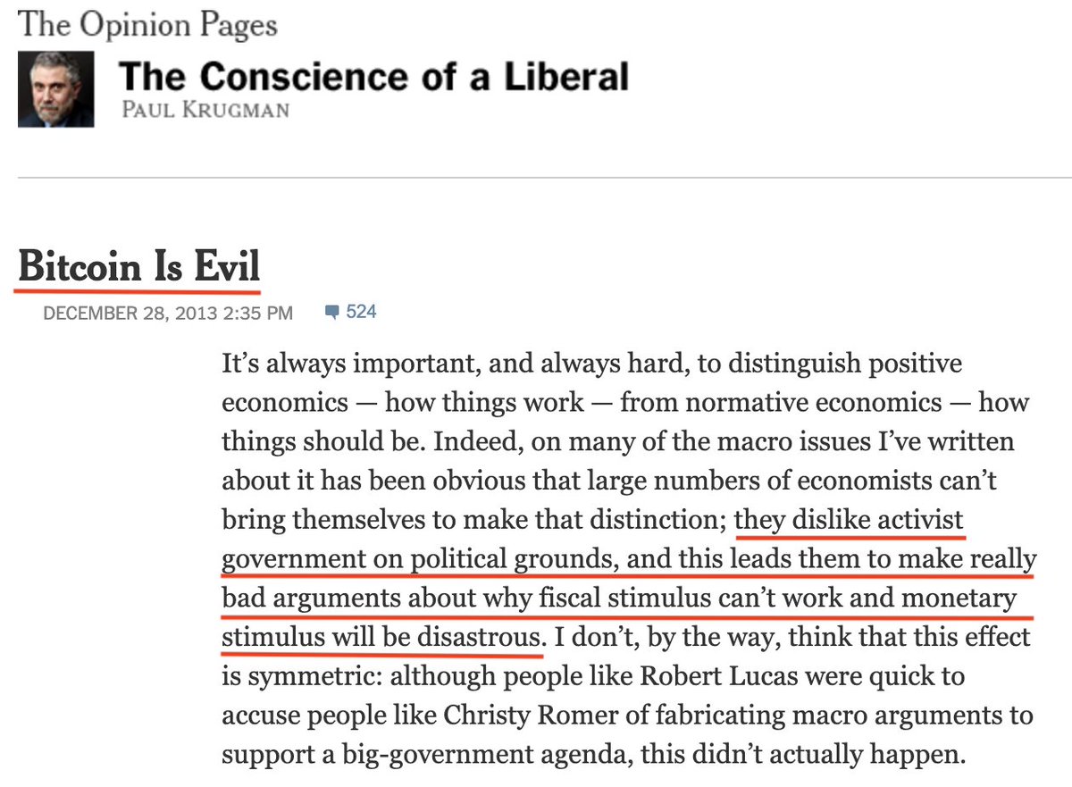 Now that Paul Krugman is retiring from the NY Times, where will Bitcoiners  go for comic relief?