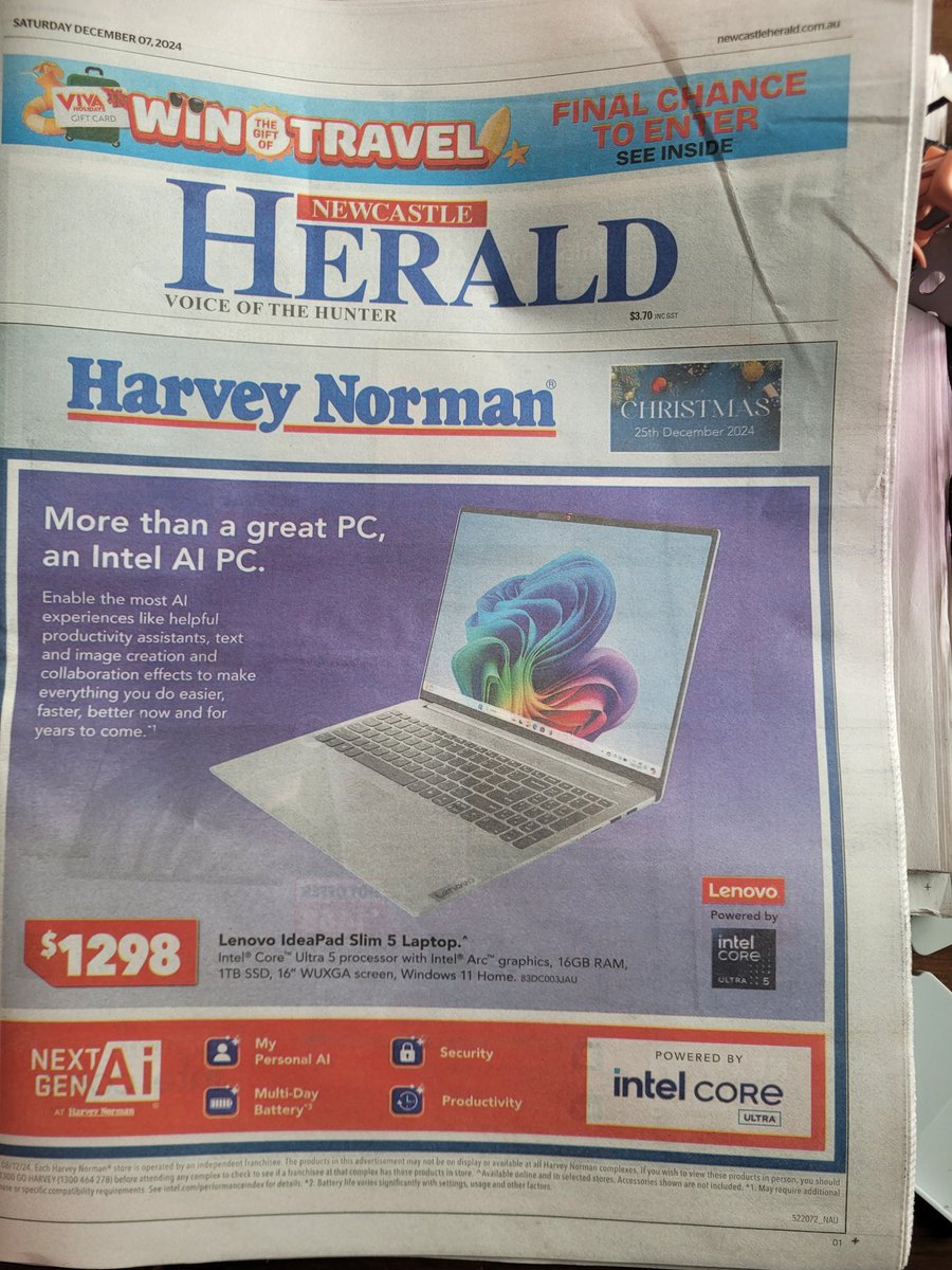 butchbaker10's tweet photo. This is how far the printed media has fallen. The front page "headline" is a f*cken full spread add. https://t.co/6h6tq4QPHV