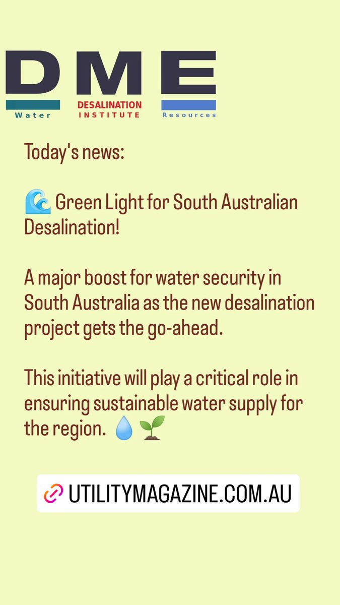 Desalter7's tweet photo. The new desalination project has received the green light, setting the stage for enhanced water security and sustainable growth in the region. This initiative is a crucial step toward combating water scarcity and ensuring a resilient future. 💧🌱

More: 👇🏻 https://t.co/Li0gzewRio https://t.co/pMJO4E8o1L
