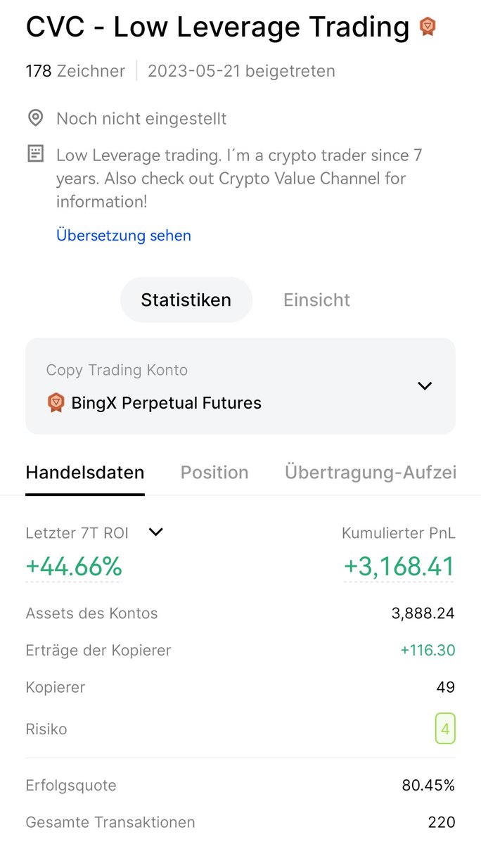 LA4Swish's tweet photo. ⏳ Success isn’t built overnight, and
"CVC - Low Leverage Trading" proves it.
🔝 One of the top strategies on BingX, running for months with +500% returns.
Join the winning strategy! https://t.co/O80rmZMeaL
#BingX #Trading #LowLeverage #copytrading https://t.co/ZbBwQ3Y5E1