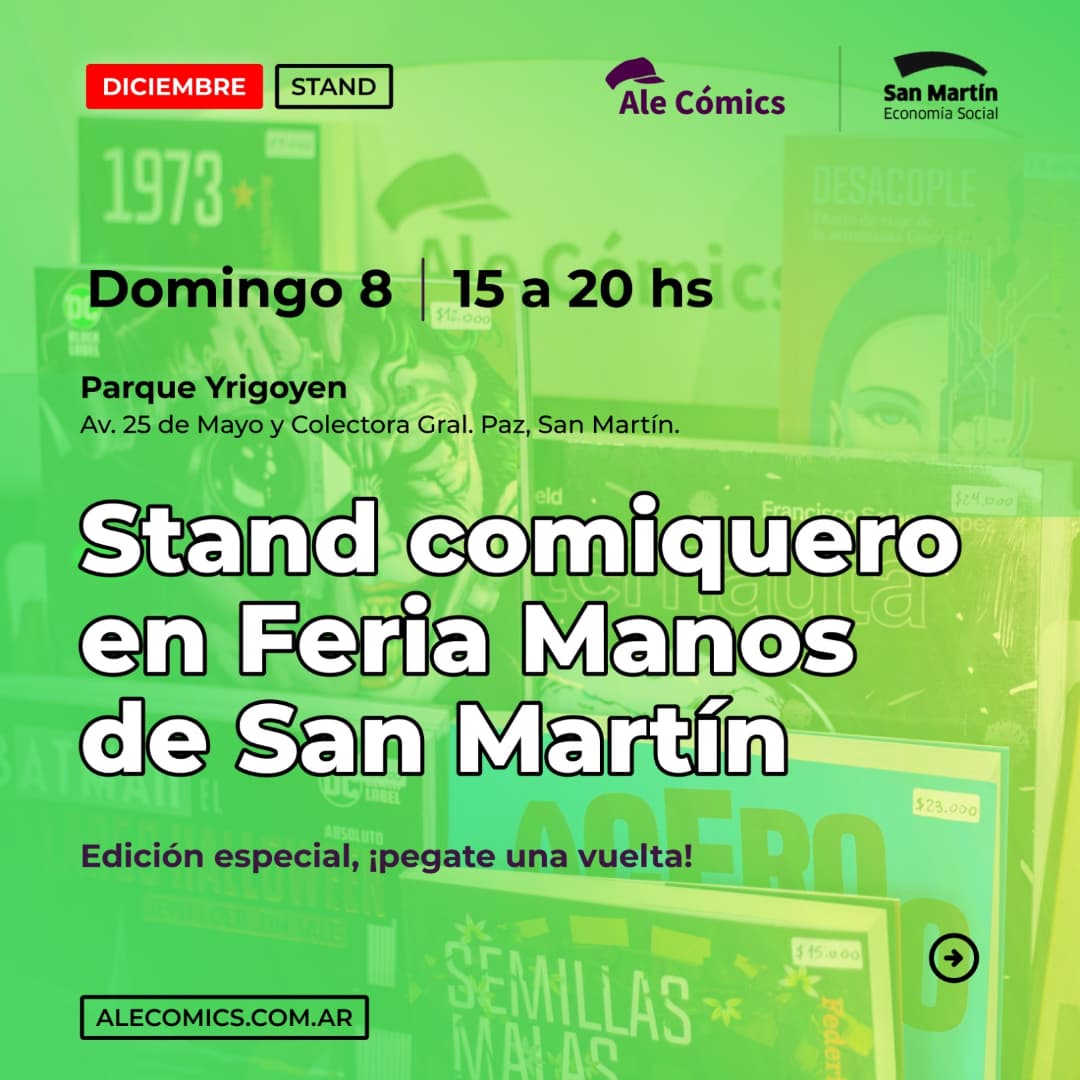 Alecomics's tweet photo. Otra edición super especial del stand comiquero en vivo y en directo🤩 con la presencia de un servidor 😎
Venite a charlar y a chusmear las gemas de la tienda🥳

Habrá muchas novedades!❤️

Metele nomás!🌚 https://t.co/m8C30HGz0T