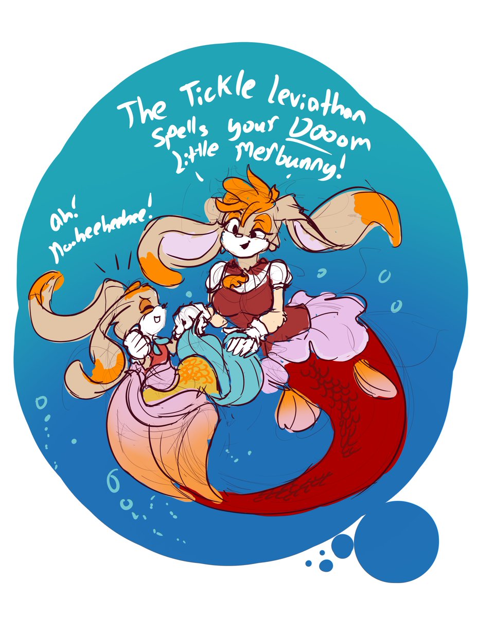 Mobian Merbuns sketch inspired from a discord convo! 

#SonicTheHedeghog #sonicfanart #vanillatherabbit