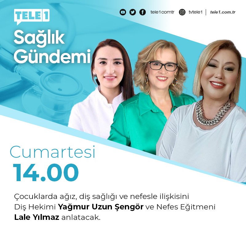 konca_kumkum's tweet photo. Çocuklarda ağız ve diş sağlığı solunum ilişkisini Konuşacağız. Bekleriz @tele1comtr
#dişsağlığı #çocuklar #solunum #nefes https://t.co/PHwd9aaYV7