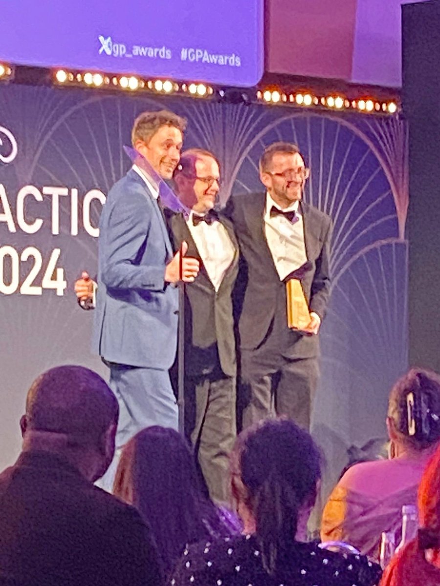 thevoltmeter's tweet image. Massive congrats to my brilliant practice manager Peter Woodward who has just WON Practice Manager of the Year at the National @gp_awards 2024 at the awards ceremony in London this evening. So proud of you Pete! Massive well done #CheadleMedicalPractice  #AlvanleyFamilyPractice