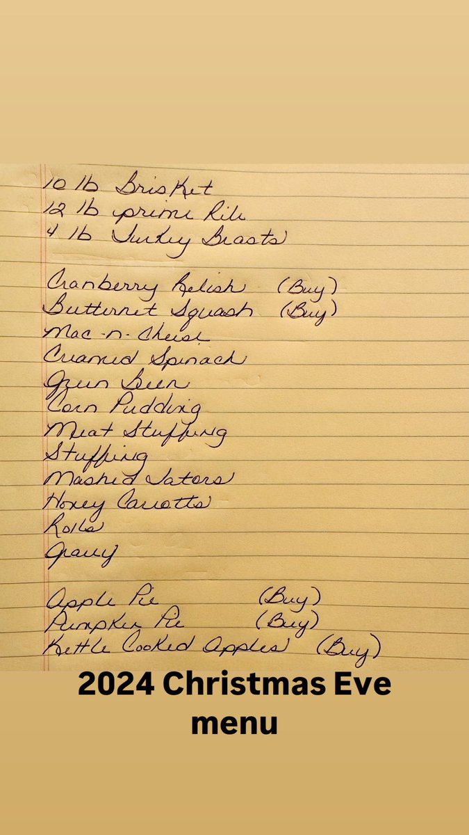 damwop2's tweet photo. The 2024 Christmas Eve menu has been released. Once I again I will complain continuously while also loving every moment of it https://t.co/AjXGl6aURM