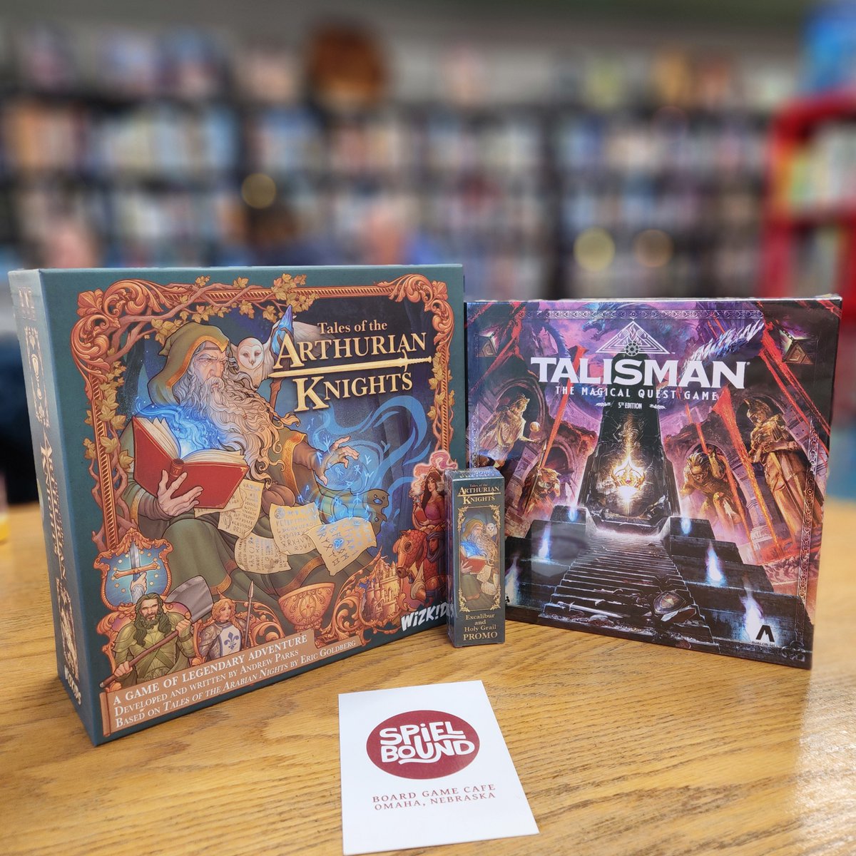 Spielbound's tweet photo. Tales of the Arthurian Knights, Talisman 5E, Obsession, Andomeda's Edge, The Last of Us, &amp; Video Game Champion - an exciting week of #boardgamestore arrivals!
https://t.co/9voQNQnVFy
@kayentagames @luckyduckgames @wizkidsgames @ArcaneWonders @themeborne @AvalonHill https://t.co/SqVDt1pUWT