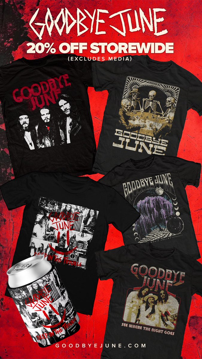 20% off merch for the Holidays, Cheers!(excludes vinyl and CD)