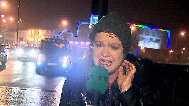 Kirsty going to Smyths in the storm #LateLateToyShow