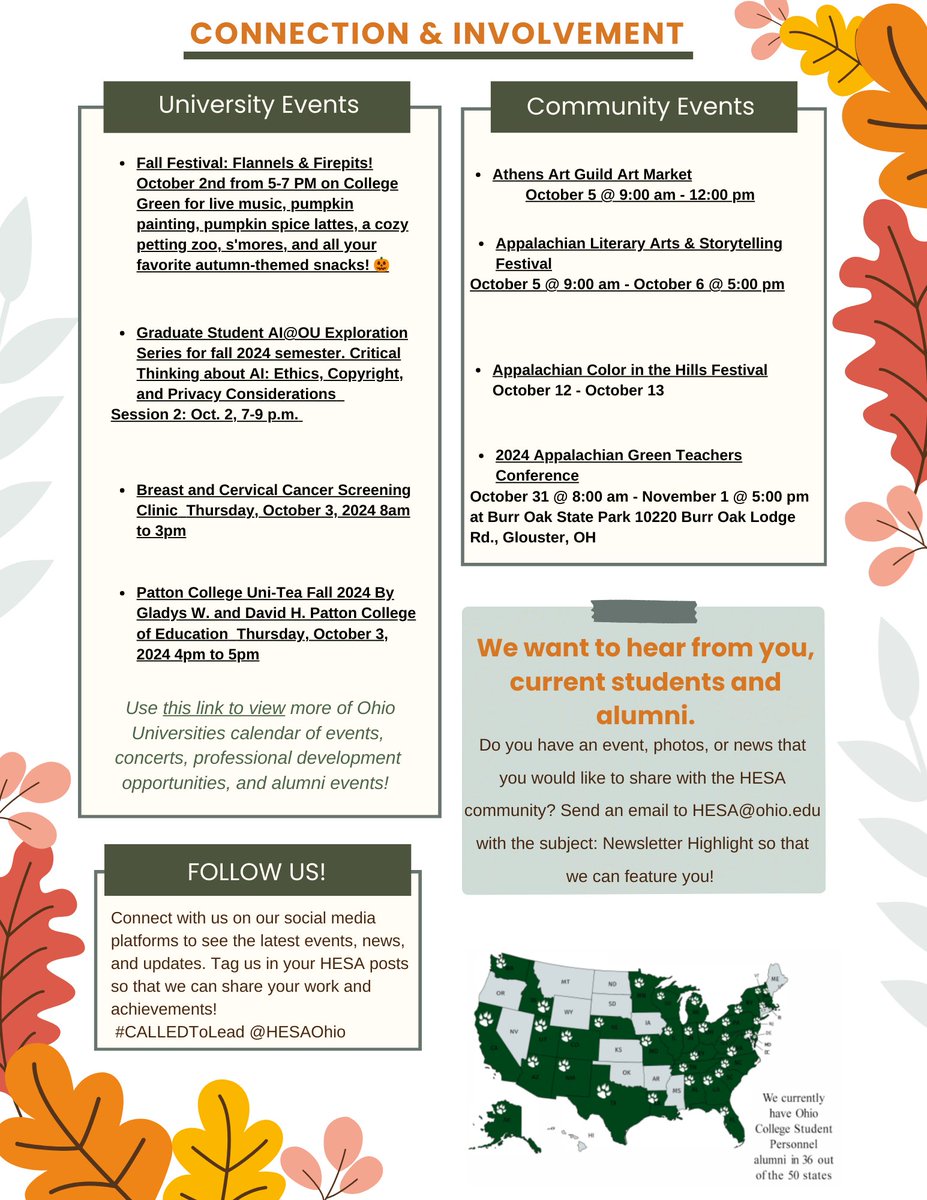 (2/2) Hello Bobcats! Check out the last edition of our HESA Newsletter of the year! Cheers to an amazing year and a huge congrats to all of our new grads!