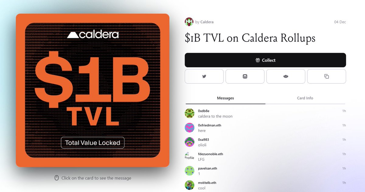 Crypto_Pranjal's tweet photo. Mint This Free Caldera NFT! 🔥

Caldera has reached a massive milestone—$1 billion in Total Value Locked—and this NFT is here to mark the occasion!

✅ Mint here: https://t.co/03mCbtDDXF

Minting is 100% free—not even gas fees are required!