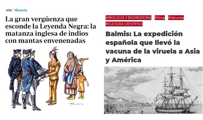 CCivicaCatalana's tweet photo. Los ingleses en América idearon un método para asesinar a los indígenas, regalarles mantas infectadas con el virus mortal de la viruela.

Mientras, españoles desarrollaron la Expedición Balmis, vacunando por primera vez a indios contra la viruela

La de la Leyenda Negra es España https://t.co/5ux62mmUtF