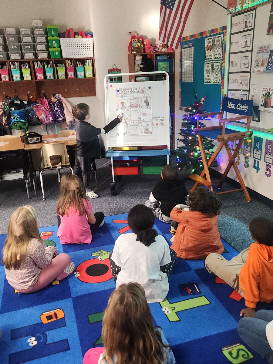 Cooley1st's tweet photo. Our Star Student of the Week! 🌟 He is a kind and respectful friend to others, so smart and creative, and always gives his best effort! 👏 We loved learning more about him this week! https://t.co/s8vHBDWQt4