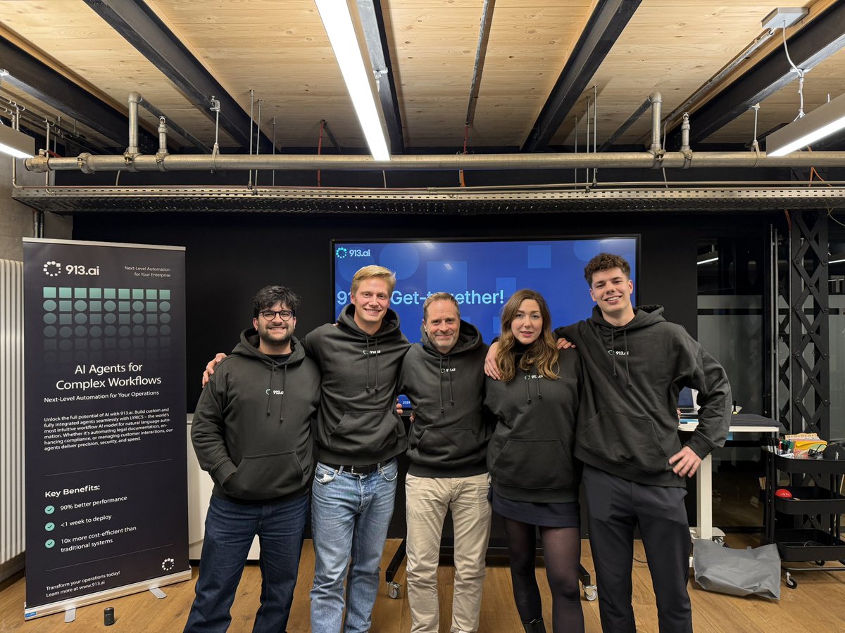9one3ai's tweet photo. A big thank you to everyone who joined us at the @9one3ai Get-Together in Hamburg after the AI Summit 2024!

It was great to connect with so many brilliant minds and share what we’ve been working on at https://t.co/caNpW7gnAY—transforming enterprise processes with AI Automation.

The event was a great opportunity to showcase our mission, gather valuable feedback, and enjoy some relaxed conversations over drinks.

We’re excited for our next major launch and to keep building, collaborating, and learning with this amazing community.