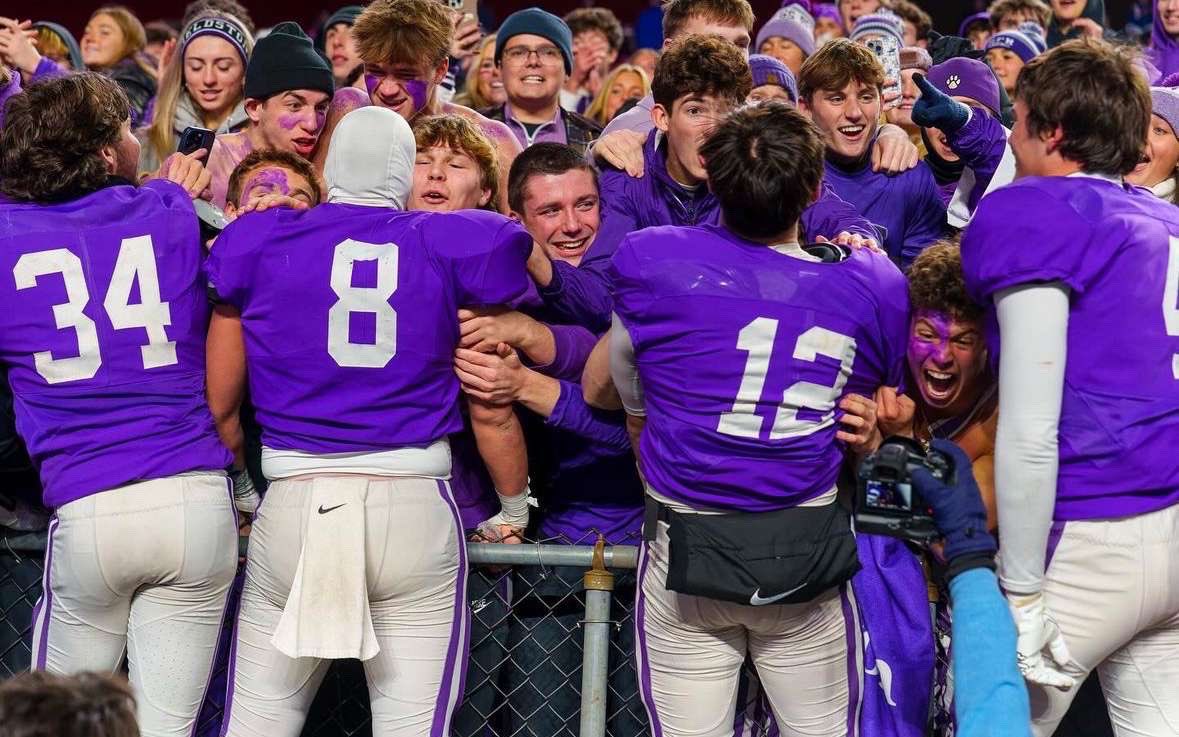 JakesTobias8's tweet photo. Forever grateful to be apart of this group. Wouldn’t want to do it with anybody else. #statechamps 💜 https://t.co/lj0mJblRxl