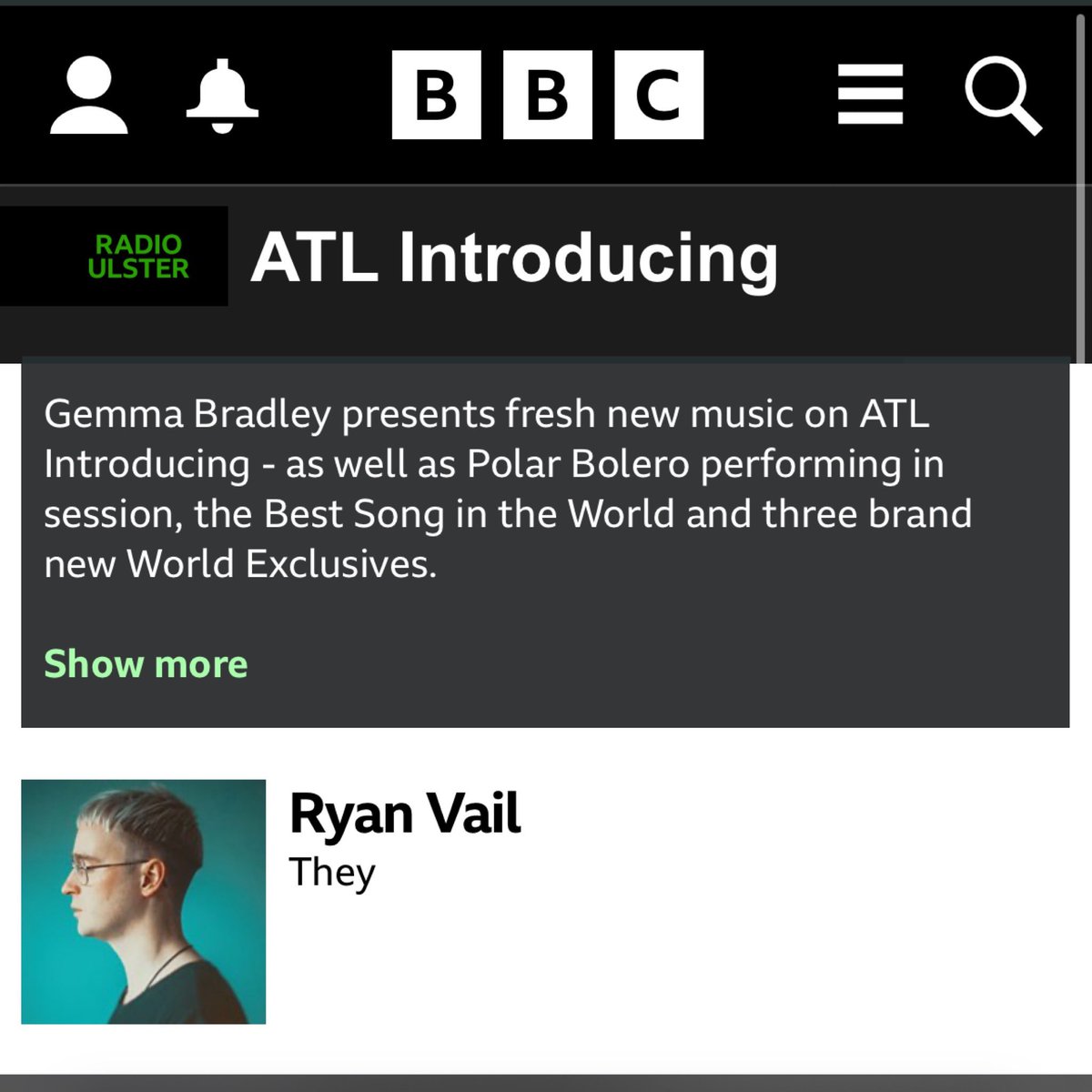 More radio play thanks to <a href="/acrosstheline/">Across the Line</a>  <a href="/bbcradioulster/">BBC Radio Ulster</a> ❤️
