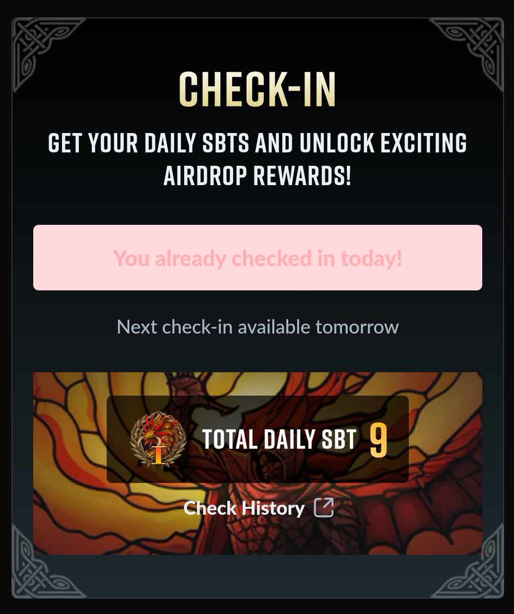 SiopaooPH's tweet image. Don&apos;t forget to check-in daily for your SBT and join my Guild #5MC ✍️

@immortalrising2 

#Play2Airdrop #P2A #IdleGame @Immutable