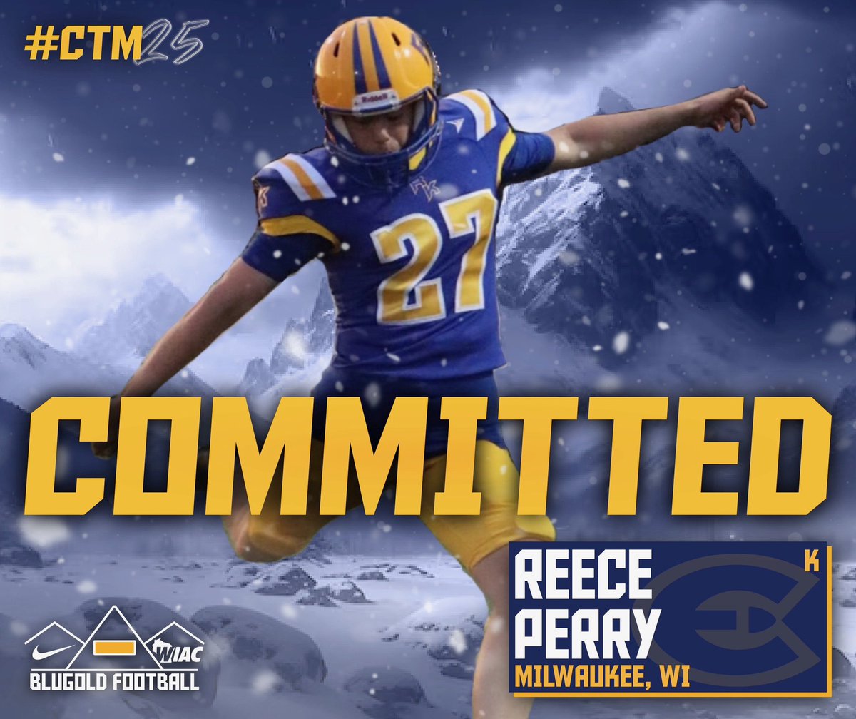 I am pleased to announce my commitment to UW Eau Claire to further my academics and play football. I want to thank the coaches at UWEC for giving this opportunity to play at the next level. Go Blugolds! 🔵🟡