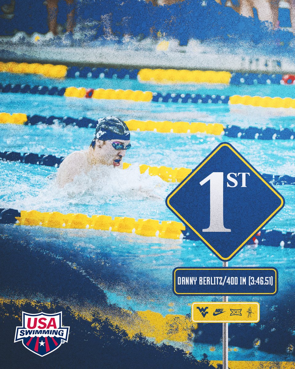 U.S. OPEN CHAMPION‼️

Danny Berlitz takes 🥇 in the men's 400 IM at the U.S. Open Championships!

#HailWV