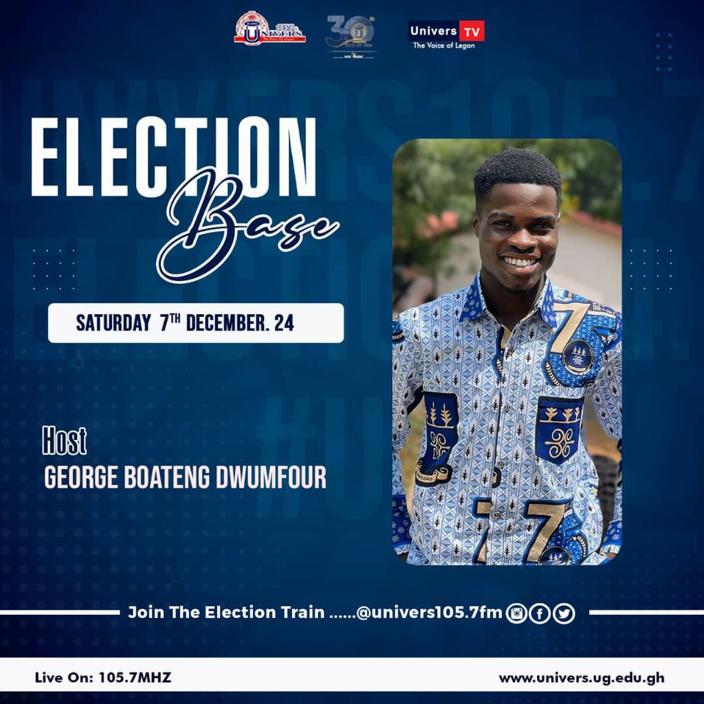 univers1057fm's tweet photo. Election day is few hours from now!
Stay ahead with Radio Univers’ team on Election Base for LIVE coverage, in-depth analysis, and real-time updates on Radio Univers 105.7FM.
#Electionbase
#UniversAt30
#Universnews
#GhanaDecides2024
#GhanaElections https://t.co/HkramDp9Y4