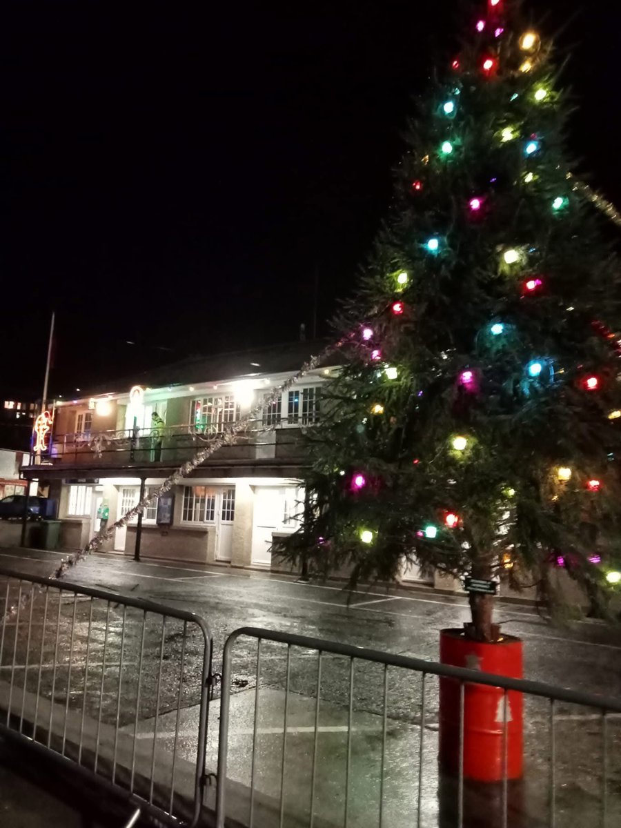 NewlynFishing's tweet photo. As Storm Darragh was/is racing in from West we were lucky enough to get our Xmas HarbourLights switch on completed prior to its arrival!! #carols #fireworks #lights #CommunalTogetherness #NewlynHarbour #FreshCornish #Seafood https://t.co/FxuCUBmFsM