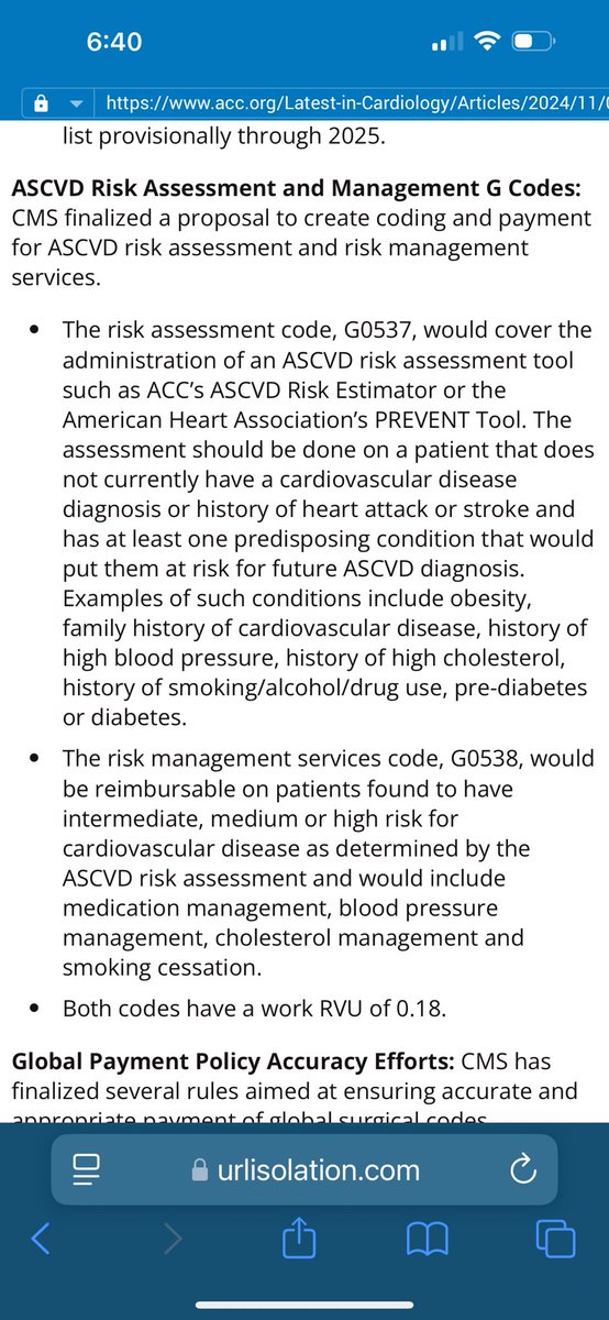 bmorecardiology's tweet image. #codingquestion
G0538.. pts with "high risk for ascvd".. does this mean pt with elevated CAC"?
Ie: cac 140, ascvd risk 12%, rx hld and htn.. do u drop G0538
@CMSGov @CardiologyCoder @Cardiology