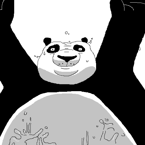 Po looking down at you as he rails you