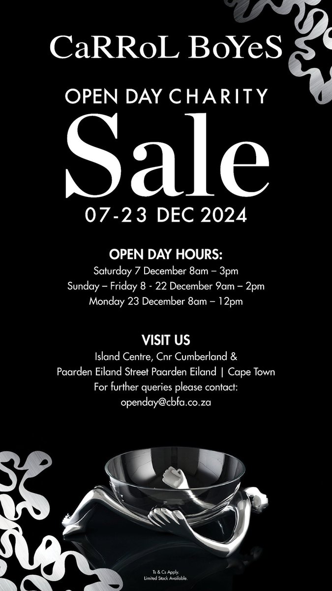 Carrol Boyes Annual Charity Sale starts today!