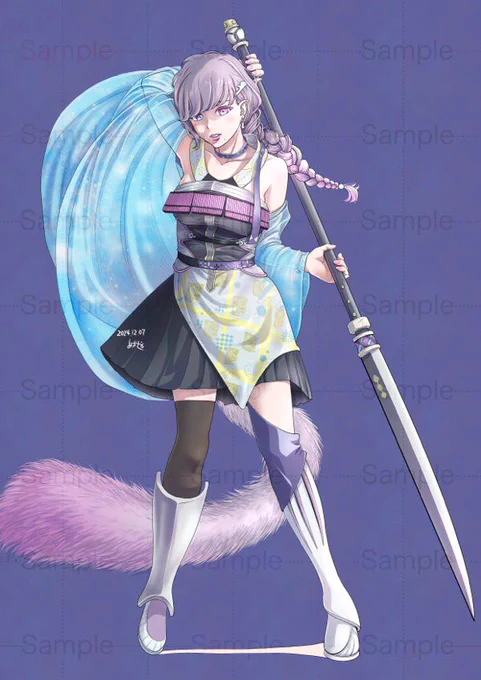 去年のイラストを一年後に全力仕上げ!顔は特に何回も描き直しました。#画力変化ビフォーアフター←before    →after 