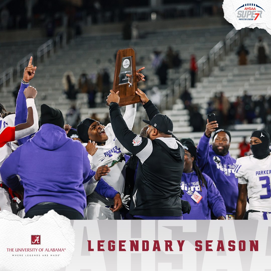 Check out <a href="/AHParkerFootba1/">A.H. Parker Football</a> as they celebrate the W in this winning shot brought to you by The University of Alabama. 

Congratulations to A.H. Parker High School! 

#Super7 | #StateYourClaim | @universityofalabama | #6A | @AHSAA