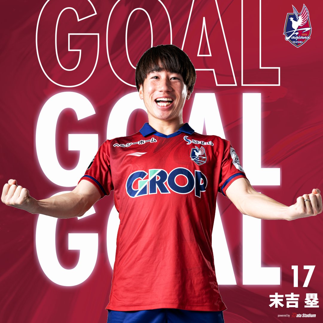 fagiano_koho's tweet image. GOOOOAL!!!
#ファジアーノ岡山 1-0 #ベガルタ仙台
前半20分
得点者：#末吉塁