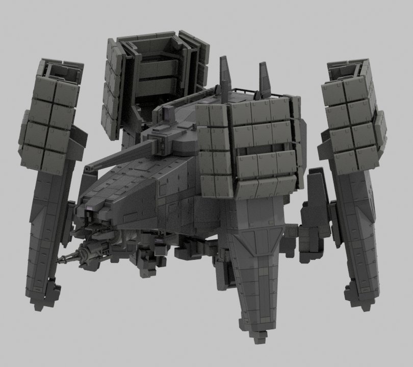 新型多脚戦車アバターの
『MMGS-14 ルチル』製作中です!
#VRChat 