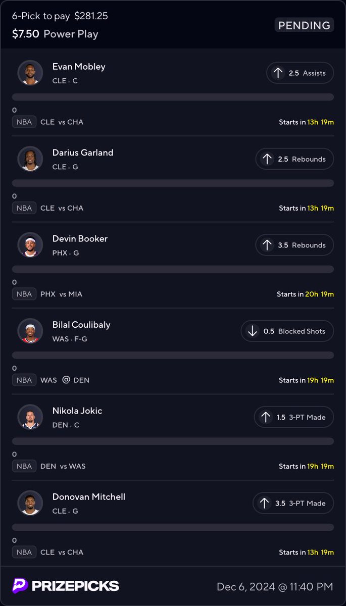 Copy my PrizePicks lineup using this link: 
prizepicks.onelink.me/gCQS/shareEntr…