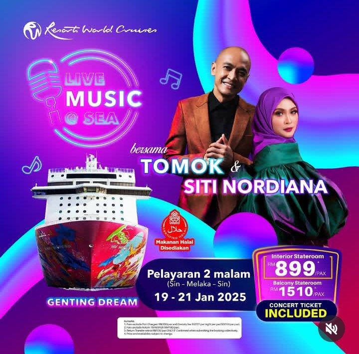 ikyrimal's tweet photo. Makin Meletop Duo Tomok x Siti Nordiana 

#SitiNordiana #Tomok #LiveMusicSea https://t.co/Z6F4gC0XIp