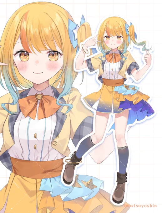 【お知らせ】星月すみか様(#Hoshisumi_star)立ち絵を制作させていただきました 