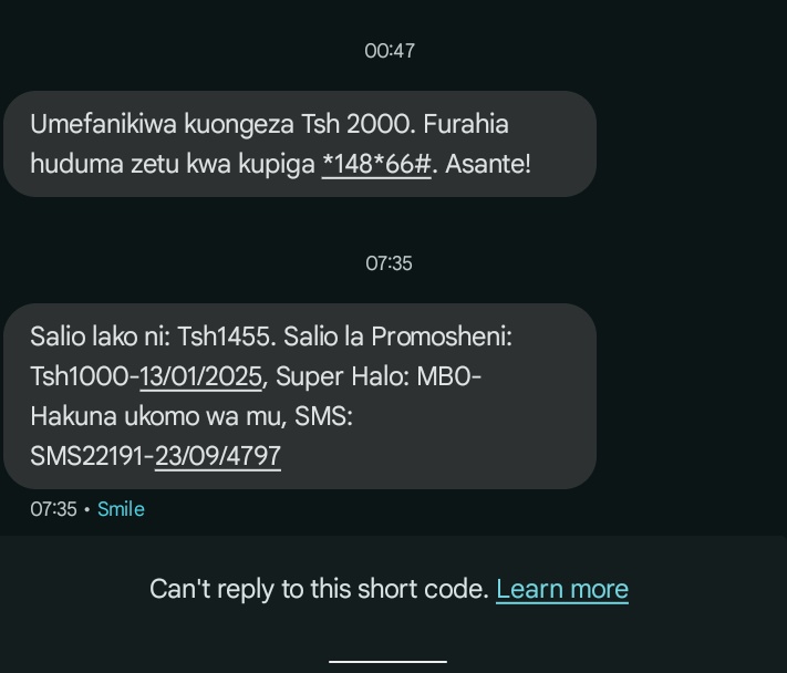 WilliamSimango's tweet photo. @Haloteltz usiku mmenigomea kujiunga dakika. Sikufanya mawasiliano kabisa Saivi najiunga naambiwa sina Salio la kutosha, zaidi ya shilingi 500 imekatwa naomba ufafanuzi maana sina kumbukumbu za kudaiwa. https://t.co/GJQLMvBg4a