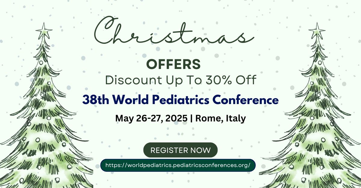 Alexand53828878's tweet photo. Christmas Special!Join the #38thWorldPediatrics Conference (#May26-27, 2025, #Rome_Italy) &amp; get a 30% #discount on registration!For #speakers, #delegates, #pediatricprofessionals
Limited slots available – register now
https://t.co/qHFnGWmB70
#Pediatrics #ChristmasOffer #events https://t.co/Z59kAOJDnY