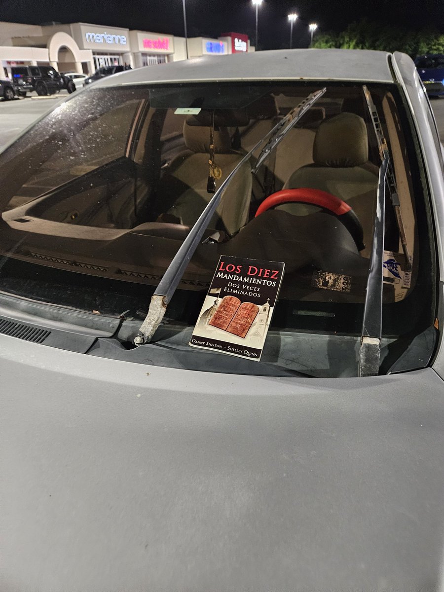 someone left the 10 commandments on my fucking car??