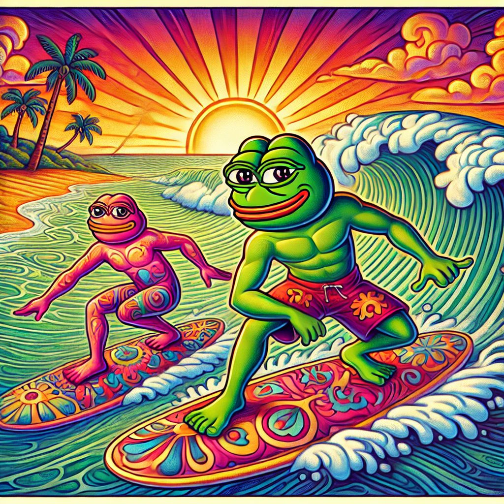 WorldofOutfits's tweet photo. $PORK and $PEPE surf together

big waves are coming

$BTC and $BEANS https://t.co/B78WfhwBzd