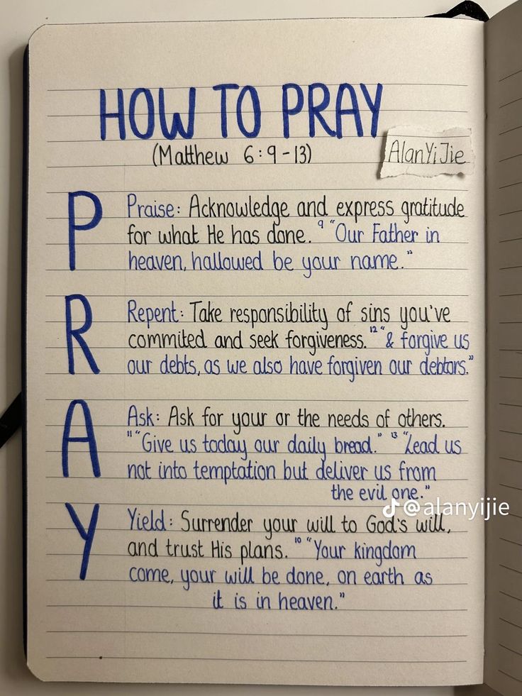 How to pray: