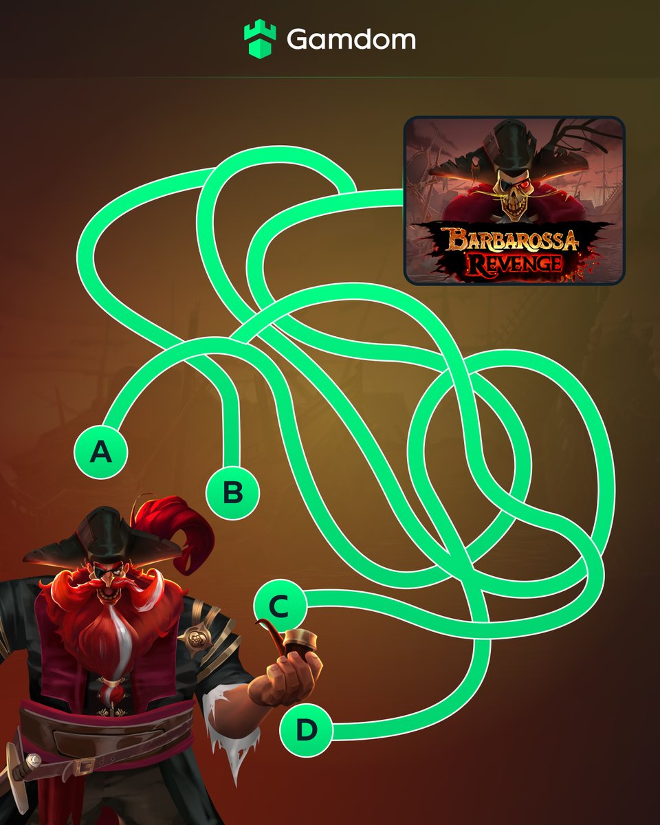 gamdom's tweet photo. Find the right way!🏴‍☠️

Random few lucky winners on this game will win FREE spins! 🎰

Drop your userID along with your answer and 🔄! https://t.co/azRJriFEFG