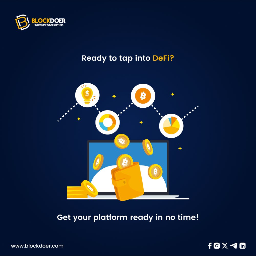 blockdoer's tweet photo. Blockdoer’s white-label DeFi solutions let you enter the decentralized finance world quickly and efficiently.

#Blockdoer #blockchainmadeeasy
#blockchain #whitelabel #whitelablesolution #crypto #bitcoin #btc #eth #nft #cryptocurrency #CryptoCommunity https://t.co/nyv5BpZgNd