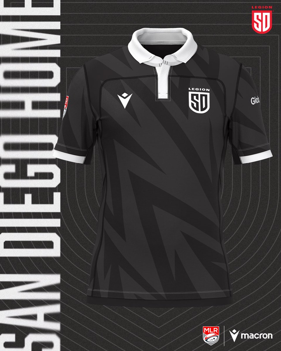 usmlr's tweet photo. Bold pattern inspired by Navy Dazzle Ships 

@SDLegion rewrites the playbook— black at home, red on the road 

Preorder the 2025 jerseys: https://t.co/NtzRorRfsf

@MacronSports | #MLRxMacron | #MLR2024 https://t.co/Hjo1VMyyhn