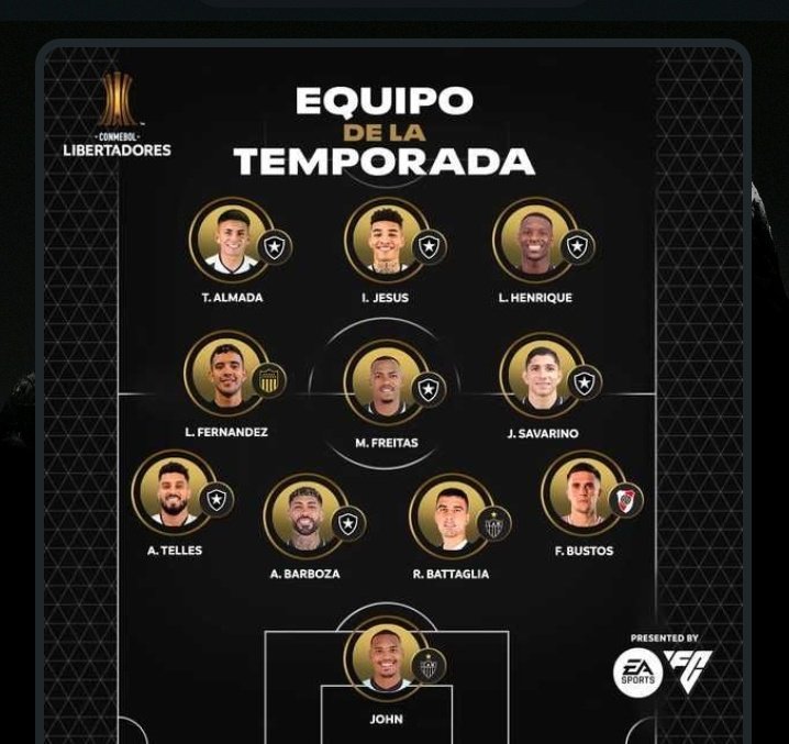 FuiPodcast's tweet photo. @LibertadoresBR  o jhon é  do @Botafogo  acerta o escudo aí jovem. https://t.co/PKr5CEnfrm