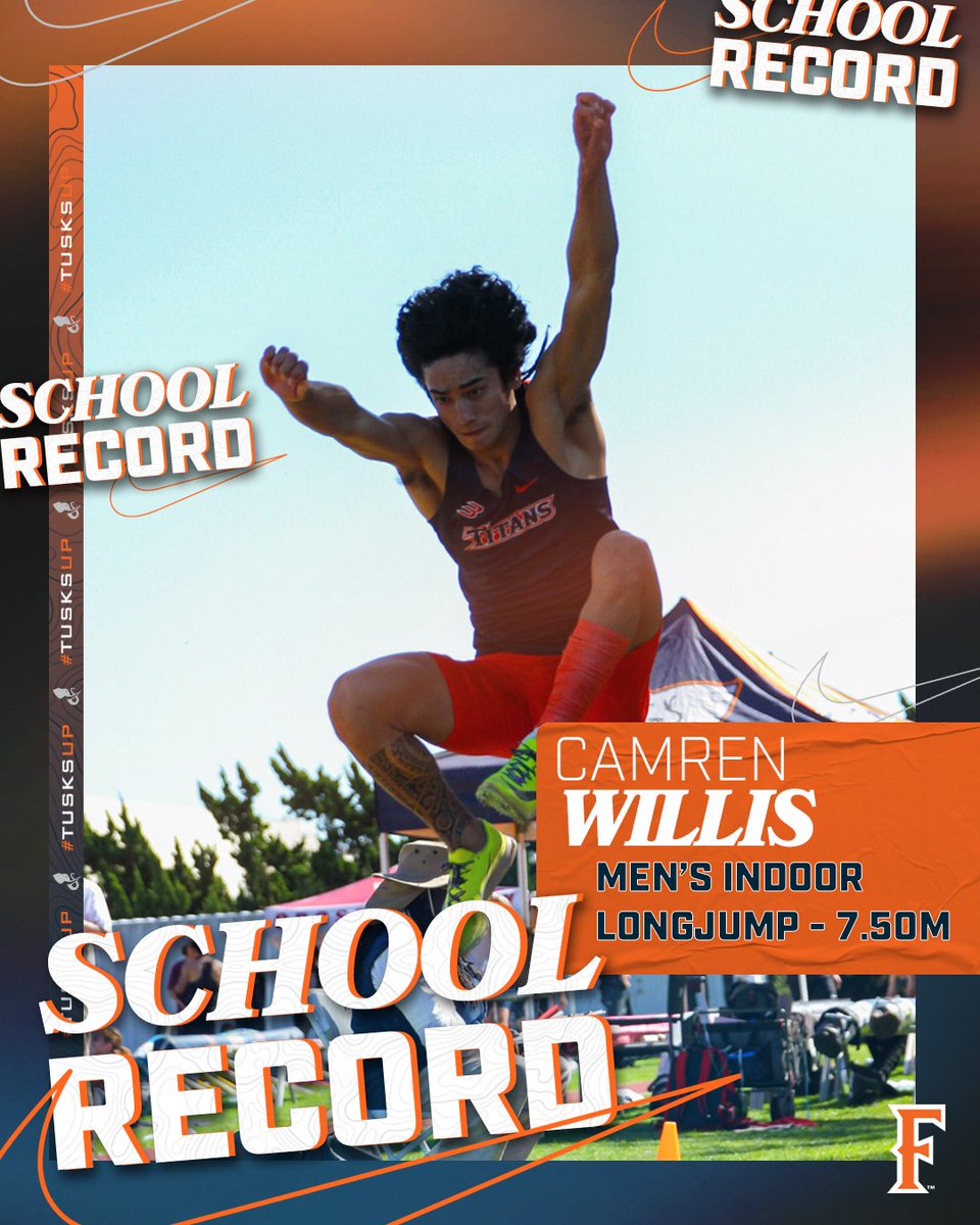 Camren Willis holds the NEW program record for the Men's Indoor Long Jump, following his 7.50m first-place finish at the Silver State Invitational! 

#TusksUp