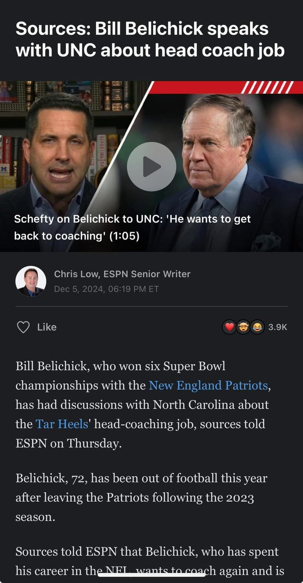 jay_mordecai's tweet photo. My sources are saying Nick Saban will be DC on the staff!  @UNCFootball #tarheels #bama https://t.co/hldSA0Q3v1